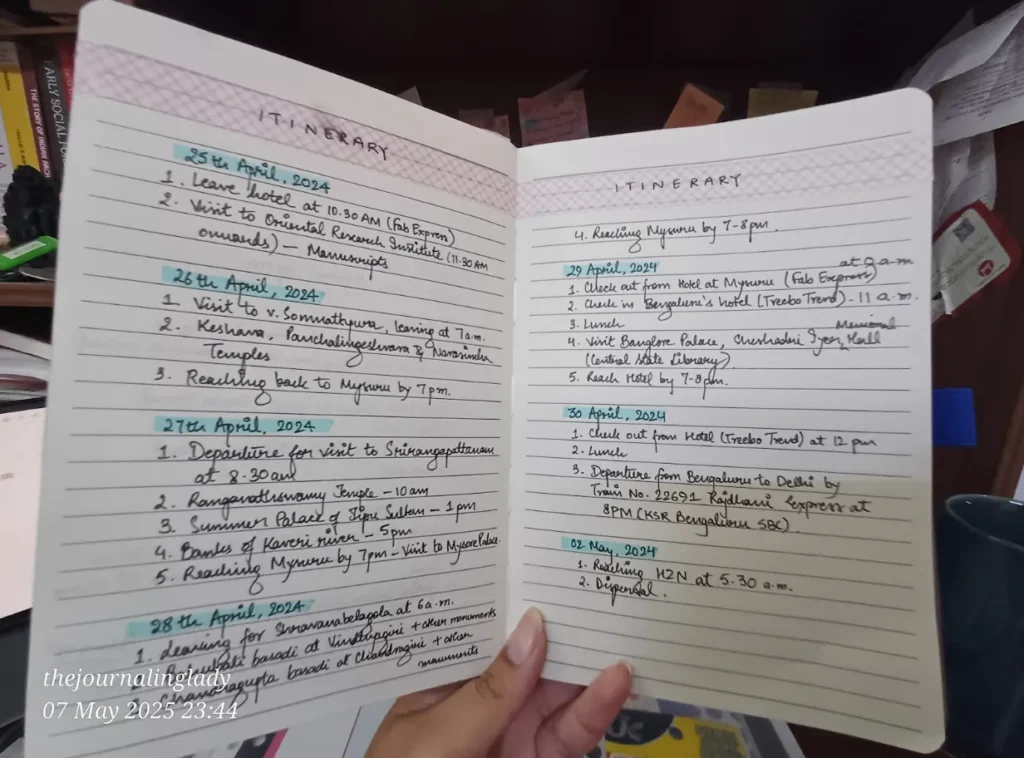   AFTER THE TRIP - Review Your Travel Journal -  Before annotation, it had looked as follows