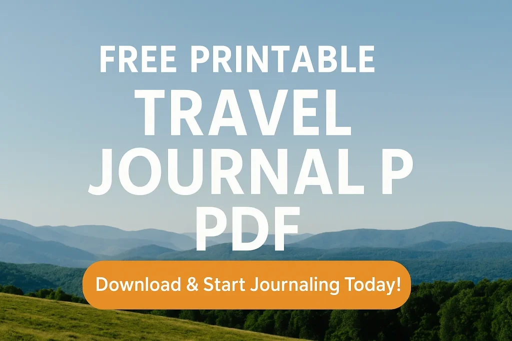 Free Printable Travel Journal PDF