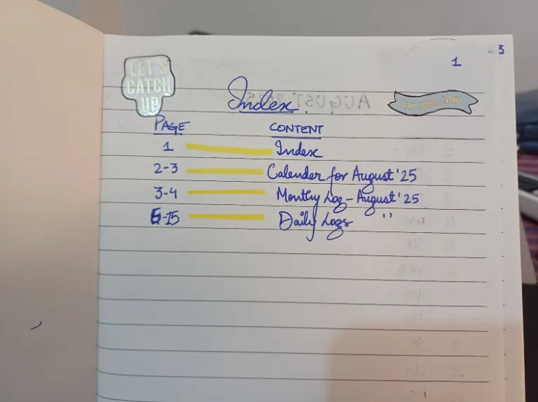 How to Make a Bullet Journal on Lined Paper-Step 2 Set Up Your Index