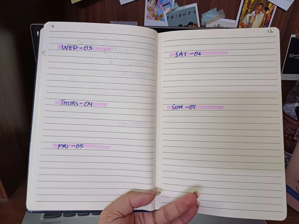 How to Make a Bullet Journal on Lined Paper-Step 5 Start Your Daily Logs