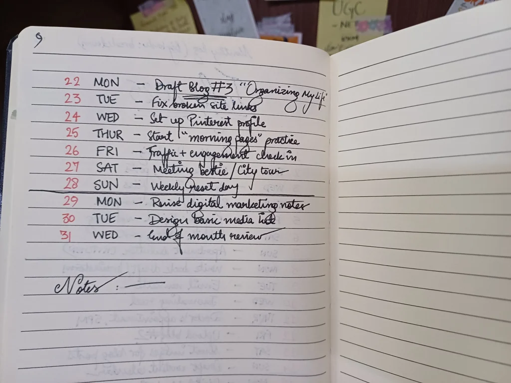 How to write a bullet journal-The Monthly Log-4