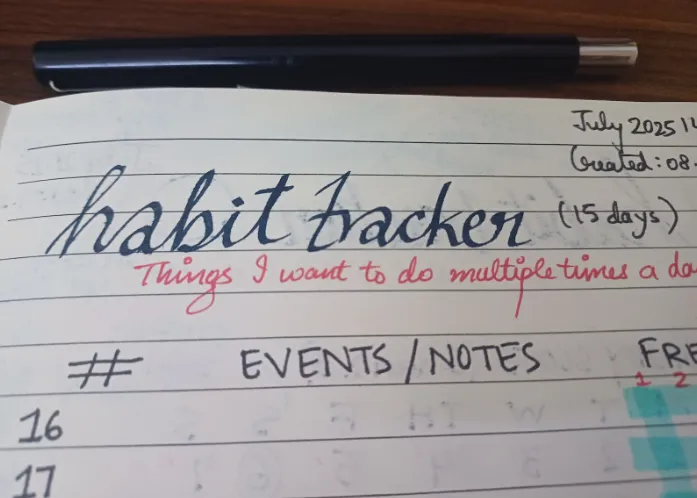 Incorporating Calligraphy Into Your Bullet Journal - Trackers and Lists