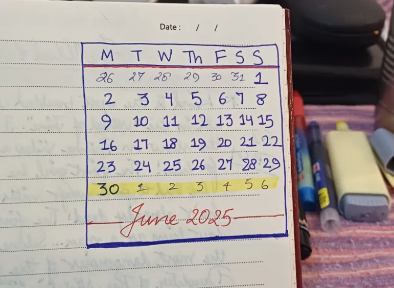 Mini Calendars for Weekly Spreads