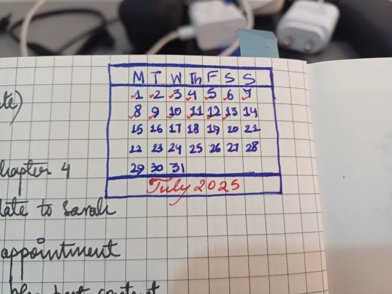 Mini Calendars for Weekly Spreads
