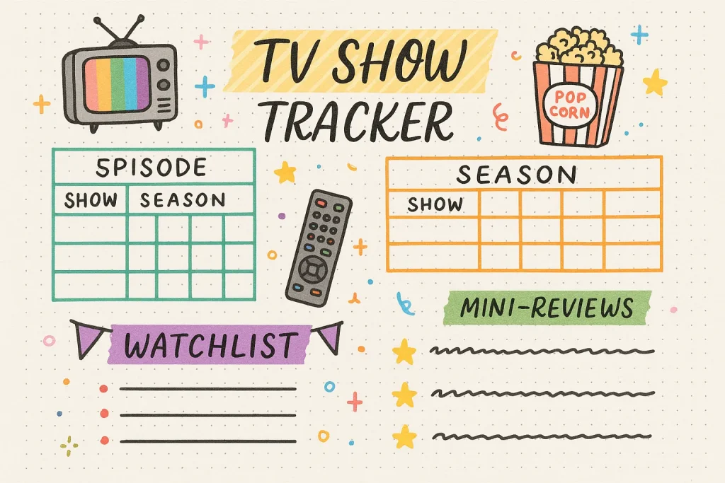 TV Show Tracker Bullet Journal