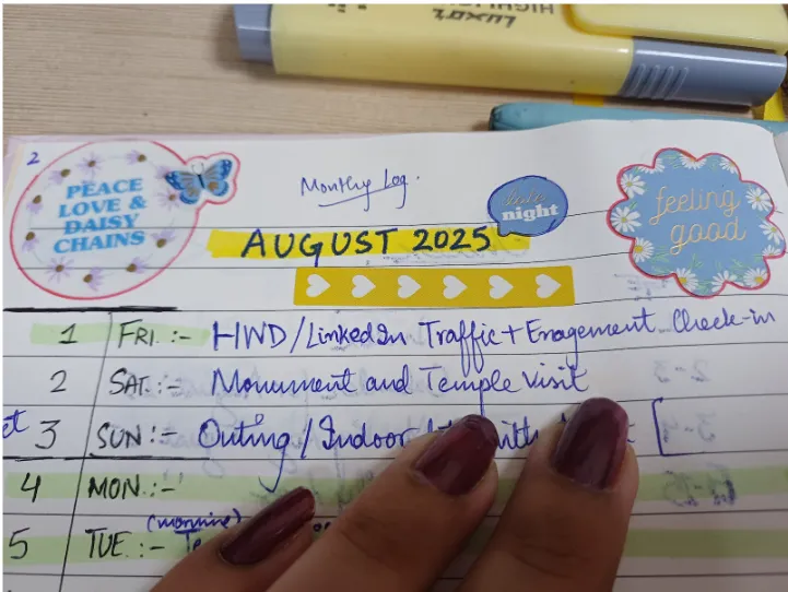 Aesthetic Journaling Ideas - Add a Heading or Title