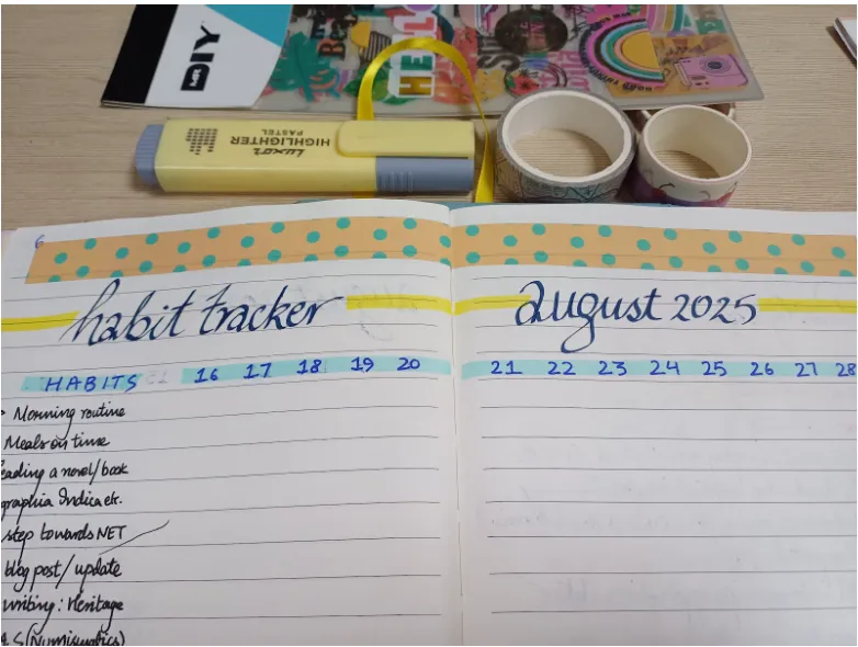 Aesthetic Journaling Ideas - Add a Heading or Title