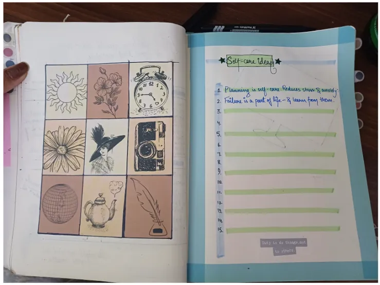 Aesthetic Journaling Ideas - Start with a Washi Tape Border