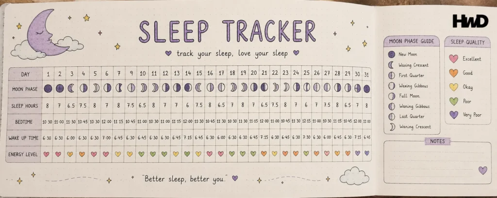 Cute Sleep Tracker Ideas