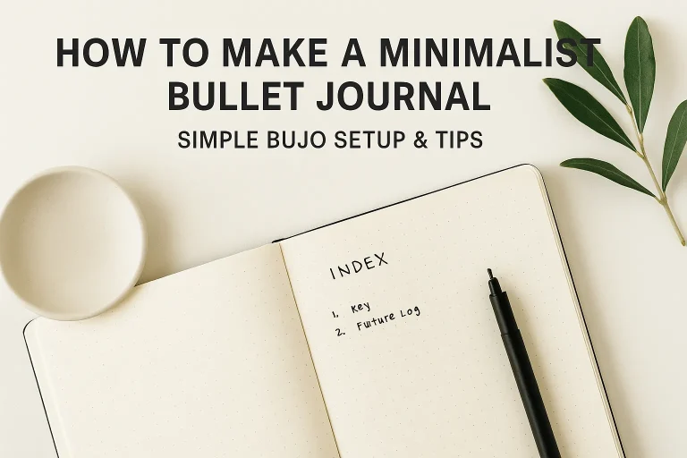 How to Make a Minimalist Bullet Journal - History with Divya (HWD)
