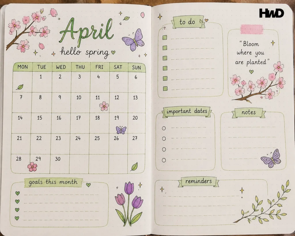 Seasonal Cute Bullet Journal Themes