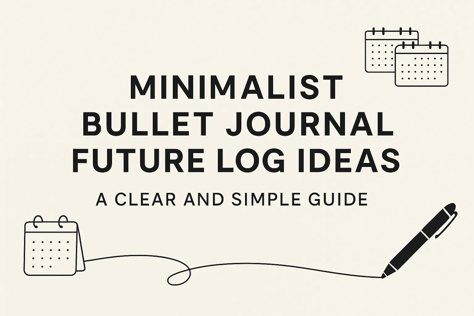 minimalist bullet journal future log ideas