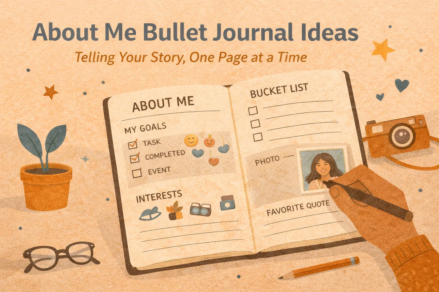 About Me Bullet Journal Ideas